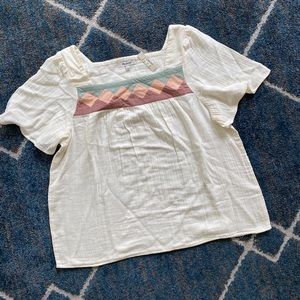 NWT Madewell Patchwork Square Neck Top